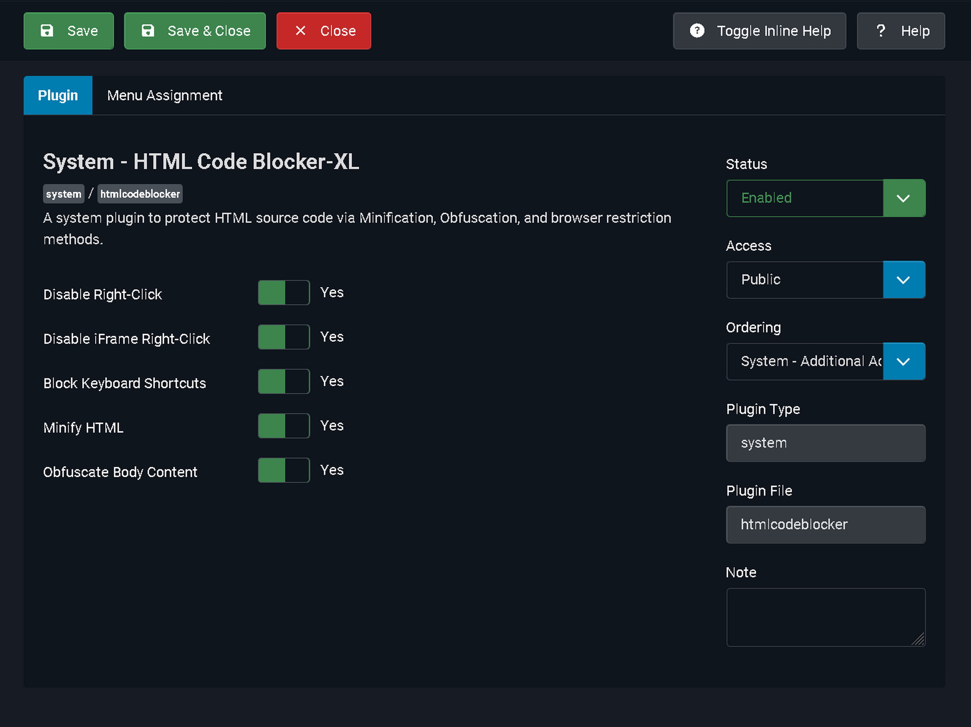 htmlcodeblokerxl